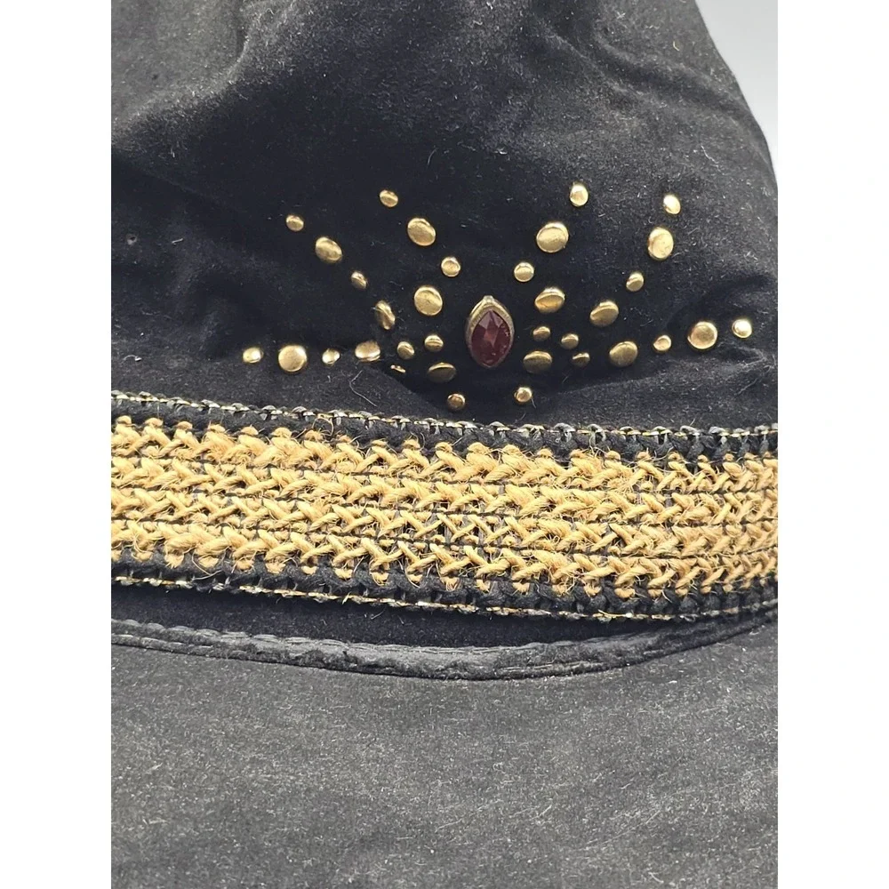 Vintage Women's Rhinestone Cowboy Hat Western Size Small Wear/Distressing - Picture 2 of 15